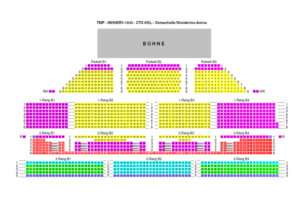 Sitzplan der Philharmonie in der Wunderino Arena